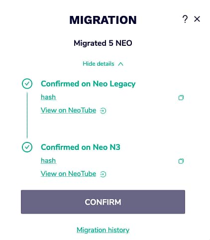 migrazione neo sito web O3 wallet Neo n3 migrazione conclusa